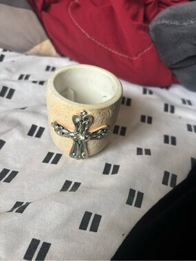 Decorative Cream Cross Votive Holder - Unbranded